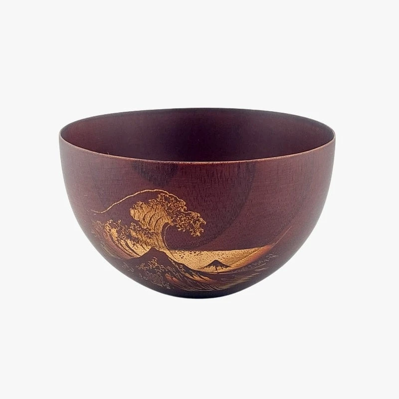 Japanese Wooden Bowl - Kanagawa 3 Japanese Wooden Bowl - Kanagawa - Image 3