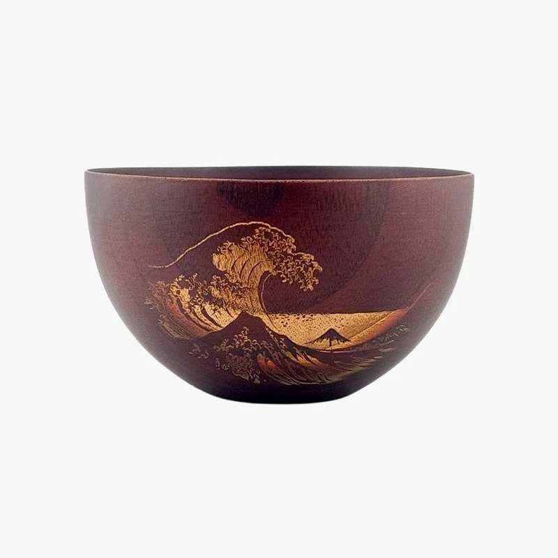 Japanese Wooden Bowl - Kanagawa 1 Japanese Wooden Bowl - Kanagawa