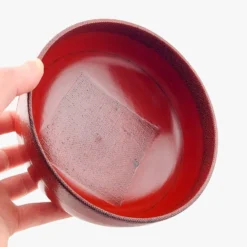 Lacquered Wood Bowl - Akai 8 Lacquered Wood Bowl - Akai -Nippon Life Market bol japonais bois laque akai 894