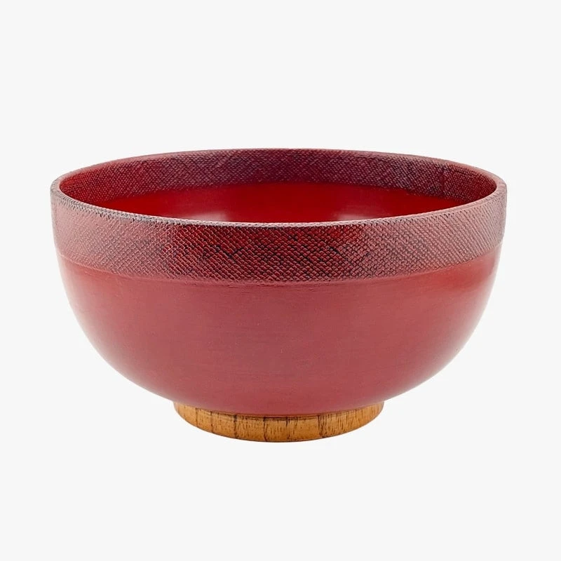 Lacquered Wood Bowl - Akai 1 Lacquered Wood Bowl - Akai