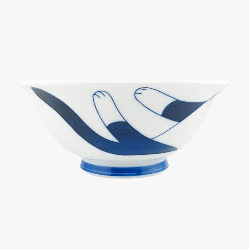 Japanese Bowl - Blue Cat 4 Japanese Bowl - Blue Cat - Image 4