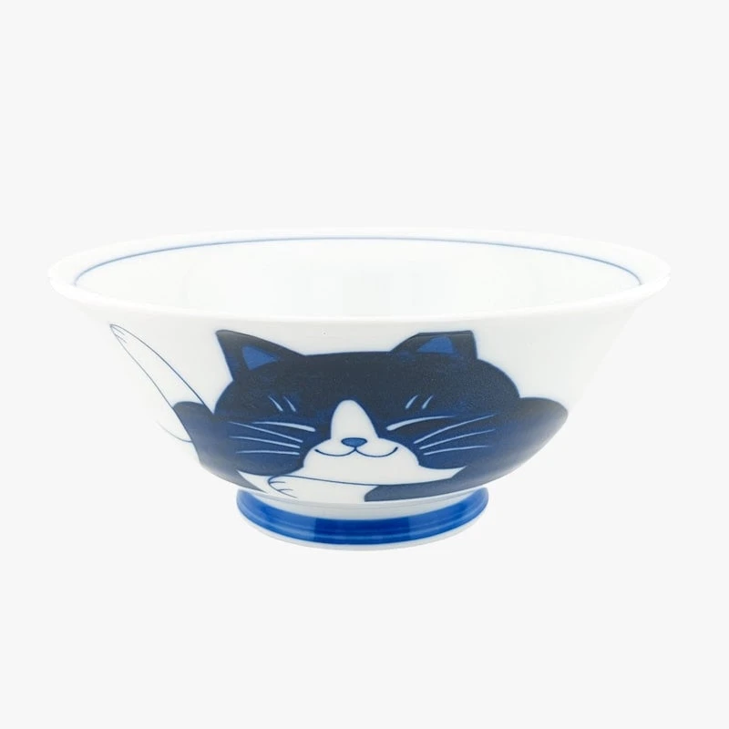 Japanese Bowl - Blue Cat 3 Japanese Bowl - Blue Cat - Image 3