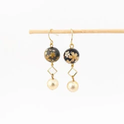 Cherry Blossom Earrings - Black