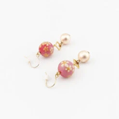 Cherry Blossom Earrings - Pink -Nippon Life Market boucles doreilles japonaises cherry rose 588