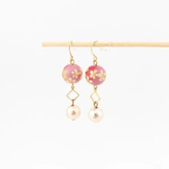 Cherry Blossom Earrings - Pink