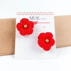 Japanese Flower Earrings 5 Japanese Flower Earrings -Nippon Life Market boucles doreilles japonaises fleur 469