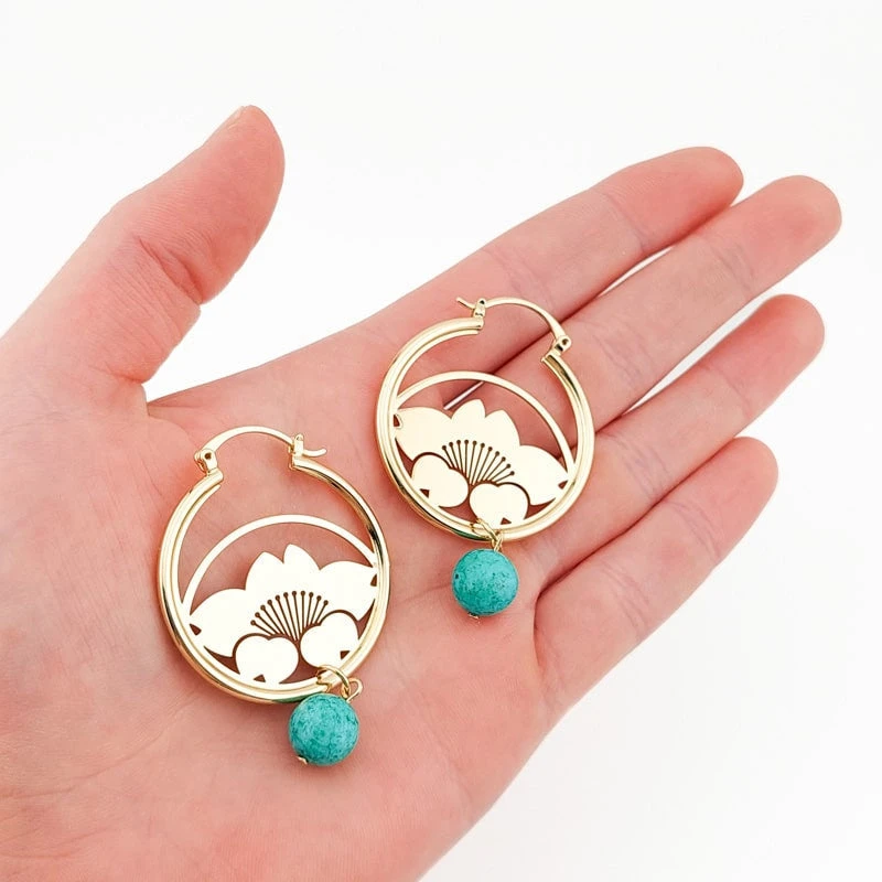 Japanese Earrings - Hana Kamon 3 Japanese Earrings - Hana Kamon - Image 3