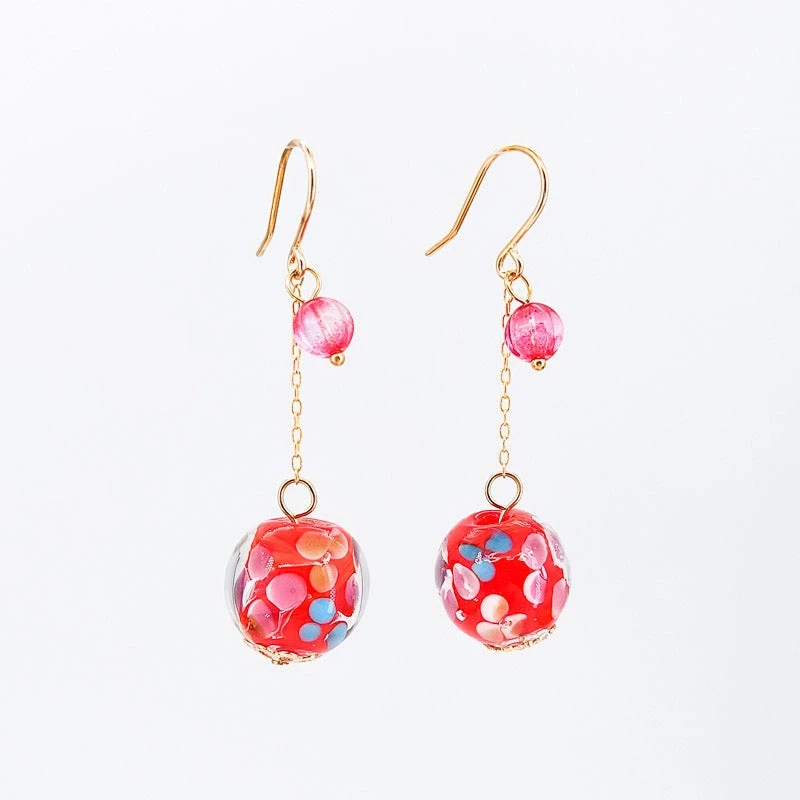 Red Japanese Earrings 2 Red Japanese Earrings - Image 2