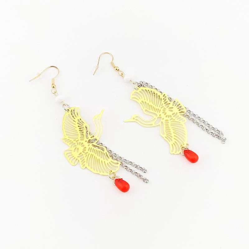 Crane Earrings - Tsuru 2 Crane Earrings - Tsuru - Image 2