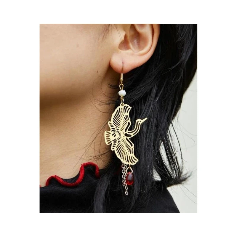 Crane Earrings - Tsuru 4 Crane Earrings - Tsuru - Image 4
