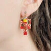 Kimono Earrings - Red
