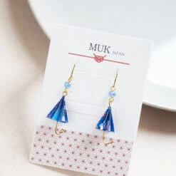 Umbrella Earrings - Blue -Nippon Life Market boucles doreilles ombrelle bleue 281