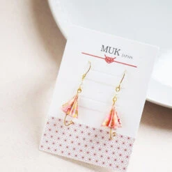 Umbrella Earrings - Pink -Nippon Life Market boucles doreilles ombrelle rose 381