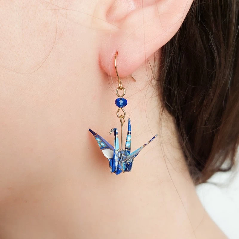 Earrings Origami - Mizuiro 1 Earrings Origami - Mizuiro