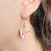 Origami Earrings - Pinku