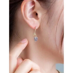 Pansy Flower Earrings