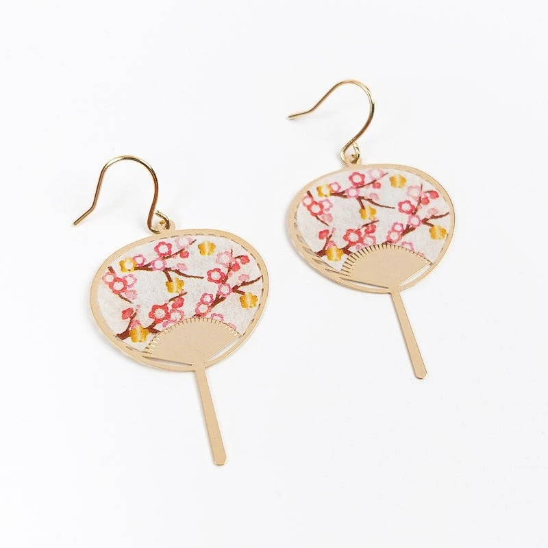 Uchiwa Ume Earrings 2 Uchiwa Ume Earrings - Image 2