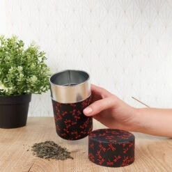 Bulk Tea Tin - Black Dragonfly -Nippon Life Market bulk tea tin black dragonfly 904