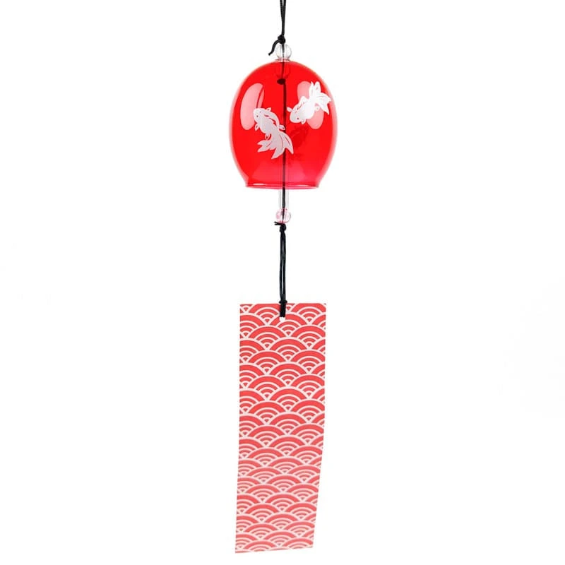 Japanese Glass Wind Chime - Seigaiha 1 Japanese Glass Wind Chime - Seigaiha