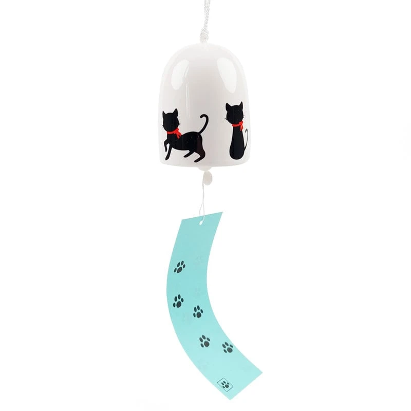Japanese Wind Chime - Black Cat 1 Japanese Wind Chime - Black Cat