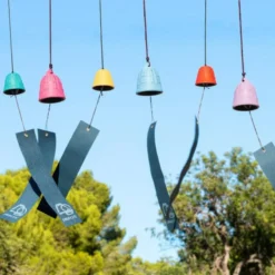 Furin Wind Chime - Iwachu Red - 1.8 In 6 Furin Wind Chime - Iwachu Red - 1.8 In -Nippon Life Market carillon japonais furin iwachu rouge 4 5 cm 956