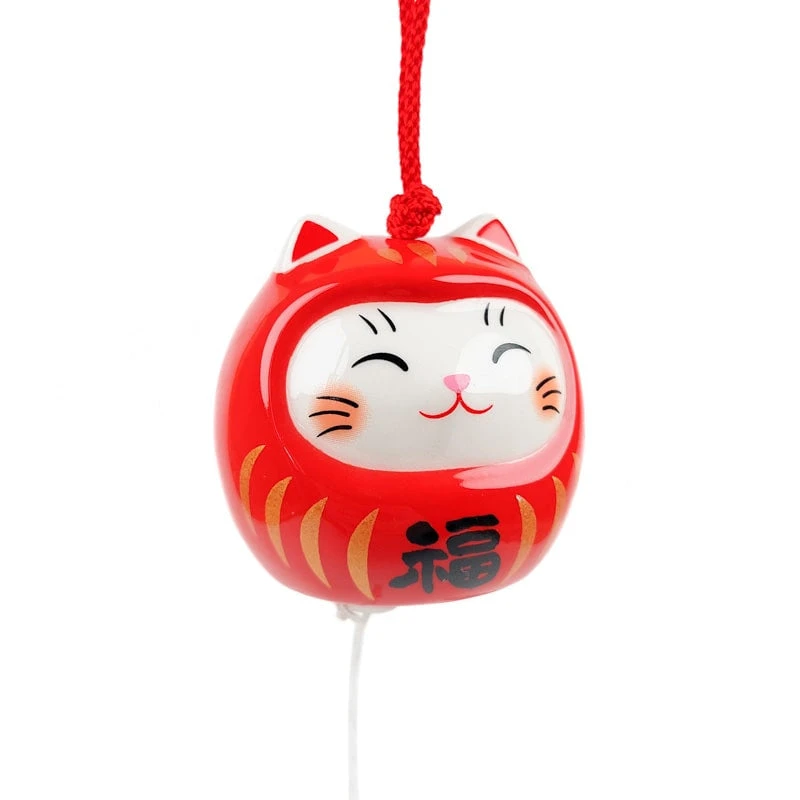 Japanese Wind Chime - Neko Daruma 2 Japanese Wind Chime - Neko Daruma - Image 2