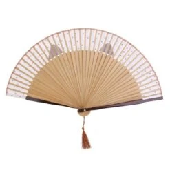 Cat Face Japanese Fan - Beige -Nippon Life Market cat face japanese fan beige 508