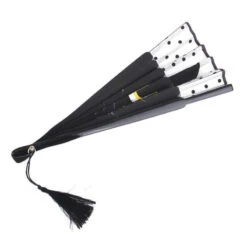 Cat Face Japanese Fan - Black -Nippon Life Market cat face japanese fan black 830