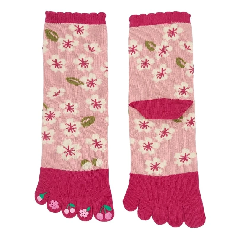 Toe Socks – Sakura 4 Toe Socks – Sakura - Image 4
