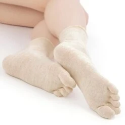 Five-Toe Socks - Natural Fiber -Nippon Life Market chaussettes japonaises 5 doigts fibres naturelles 399