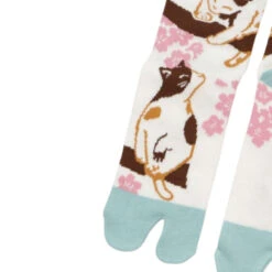 Sakura Cat Tabi Socks -Nippon Life Market chaussettes tabi sakura cat 378