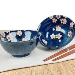 Set Of 2 Japanese Bowls - Sakura