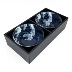 Set Of 2 Small Japanese Bowls – Kanagawa Wave -Nippon Life Market coffret 2 petits bols japonais kanagawa 555