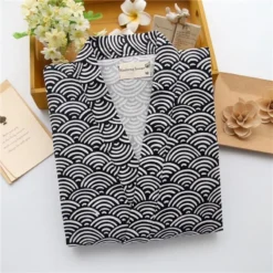 Cotton Jinbei Seigaiha -Nippon Life Market cotton jinbei seigaiha black m 479