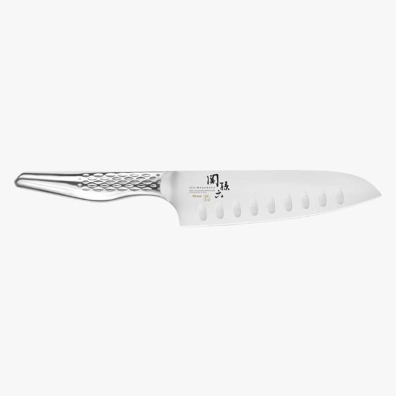 Seki Magoroku Shoso Santoku Knife – 6.5 In - Granton Edge 4 Seki Magoroku Shoso Santoku Knife – 6.5 In - Granton Edge - Image 4