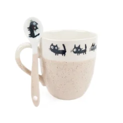 Cat Coffee Spoon - Beige -Nippon Life Market cuillere a cafe japonaise chat beige 625