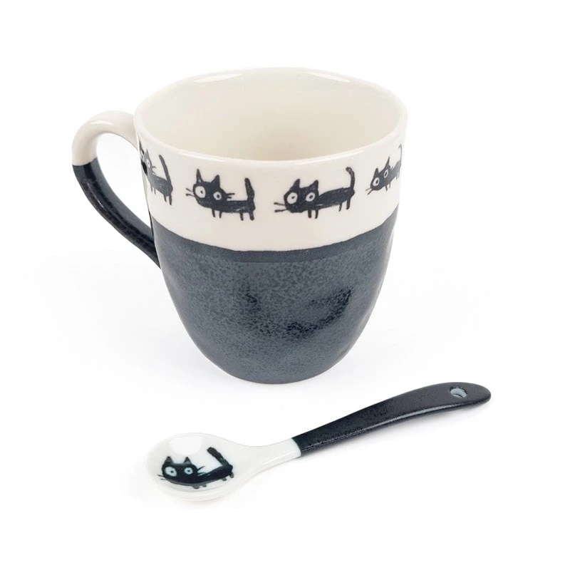 Cat Coffee Spoon - Black 3 Cat Coffee Spoon - Black - Image 3