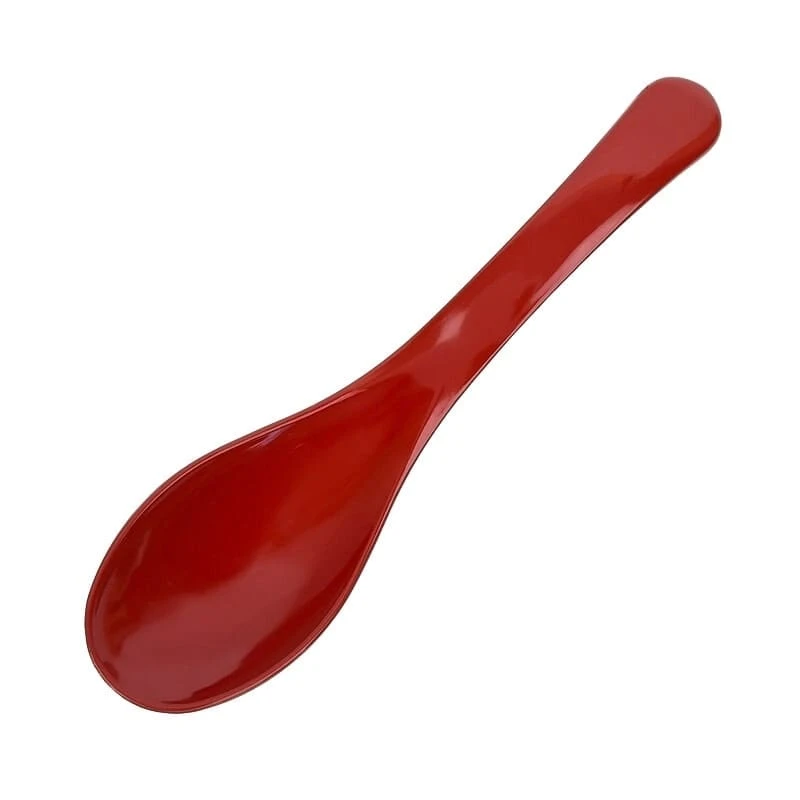 Red Ramen Spoon - Lacquered Resin 4 Red Ramen Spoon - Lacquered Resin - Image 4
