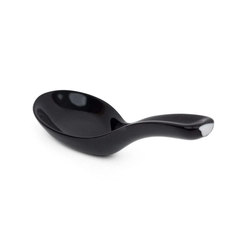 Black Porcelain Ramen Spoon 3 Black Porcelain Ramen Spoon - Image 3