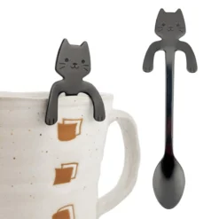 Japanese Tea Spoon - Black Cat