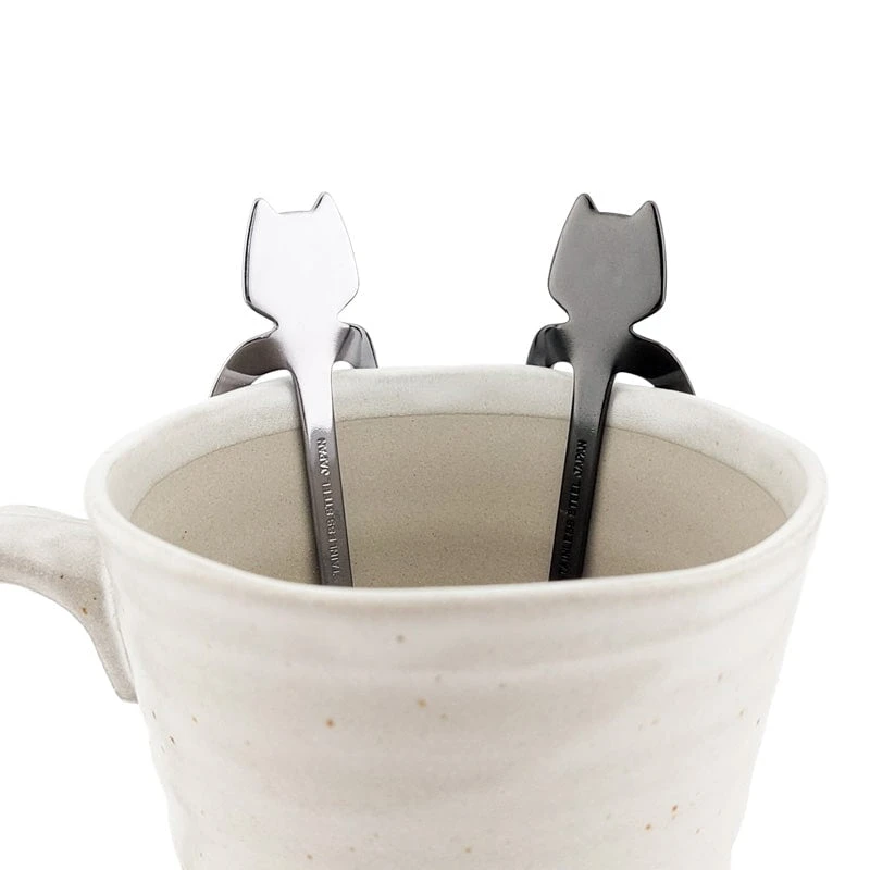 Japanese Tea Spoon - Black Cat 5 Japanese Tea Spoon - Black Cat - Image 5