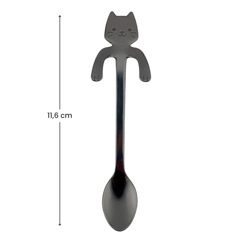 Japanese Tea Spoon - Black Cat 3 Japanese Tea Spoon - Black Cat - Image 3
