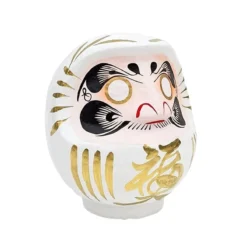 White Japanese Daruma – 3.5” To 5.9” -Nippon Life Market daruma japonais blanc 9 a 15 cm 189
