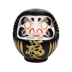 Black Japanese Daruma – 3.5” To 5.9”
