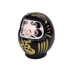 Black Japanese Daruma – 3.5” To 5.9” -Nippon Life Market daruma japonais noir 9 a 15 cm 413