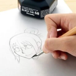 Kuretake ZIG Black Ink - 2 Fl Oz 6 Kuretake ZIG Black Ink - 2 Fl Oz -Nippon Life Market encre noire kuretake zig 60ml 513