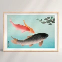 Koi Fish Print -Nippon Life Market estampe japonaise carpes a3 995