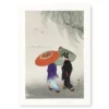 Japanese Woodblock Print - Two Women In The Rain