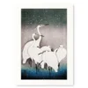 Japanese Block Print - Group Of Egrets