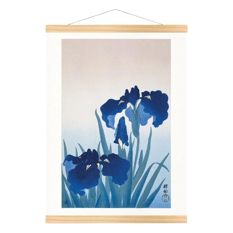 Japanese Woodblock Print - Blue Iris 3 Japanese Woodblock Print - Blue Iris - Image 3